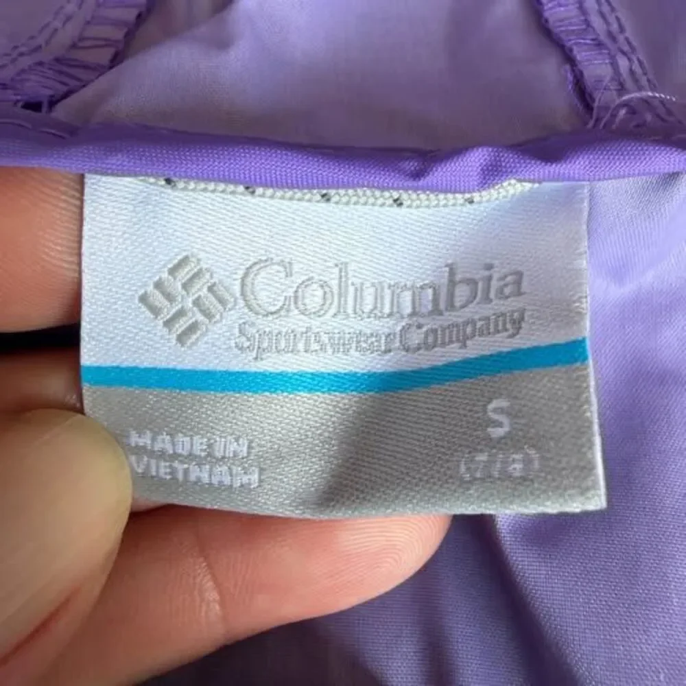 Kids Columbia Rain Jacket Size Small (7/8) PURPLE